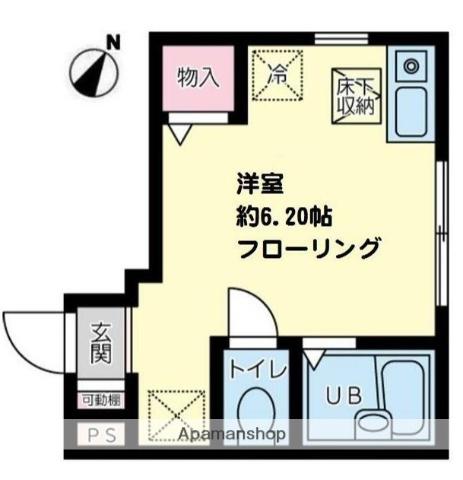 ケーフラット湘南(ワンルーム/1階)の間取り写真