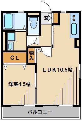 SUNHEIMナカトミ(1LDK/1階)の間取り写真