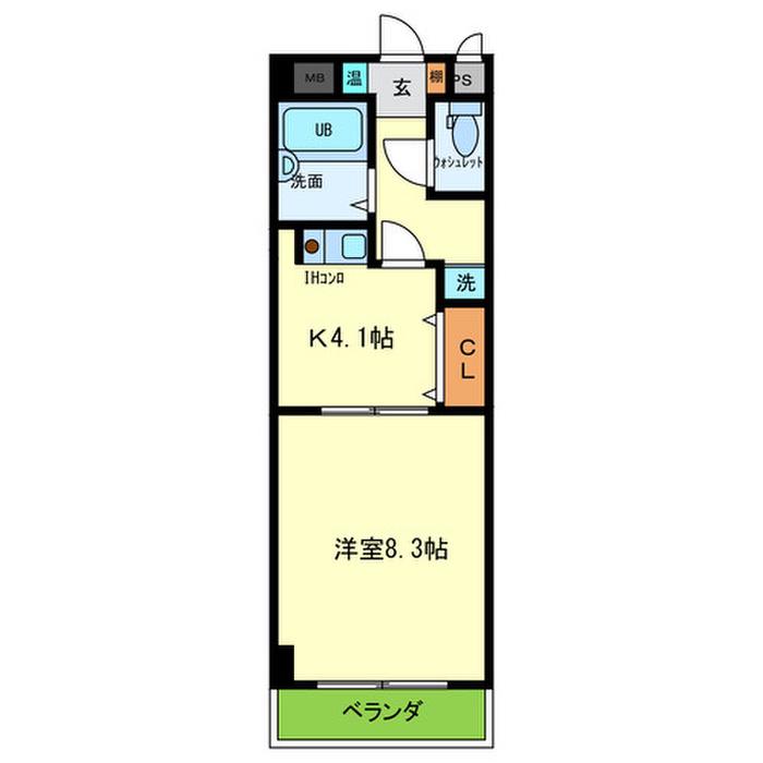 AUBE918(1K/6階)の間取り写真