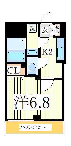 ロイヤルフレア・M(1K/2階)の間取り写真