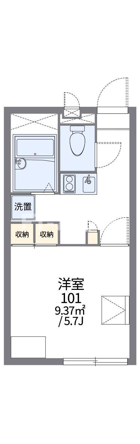 レオパレスシャンテ幕張(1K/1階)の間取り写真