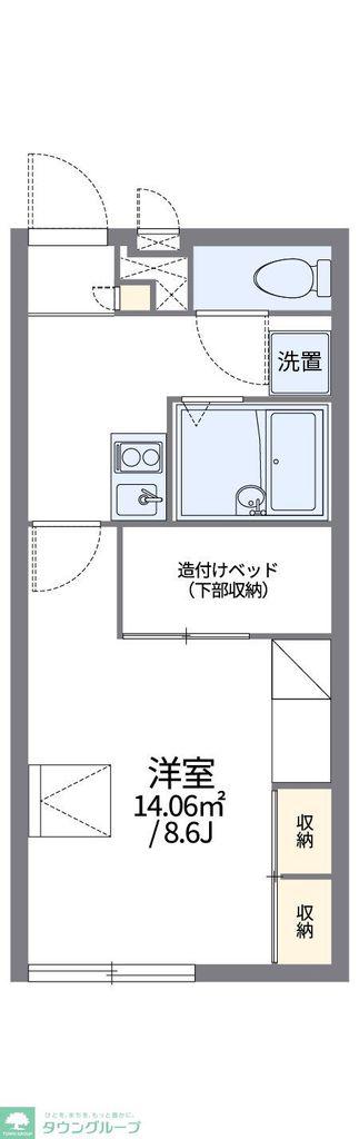 レオパレスルーチェII(1K/2階)の間取り写真