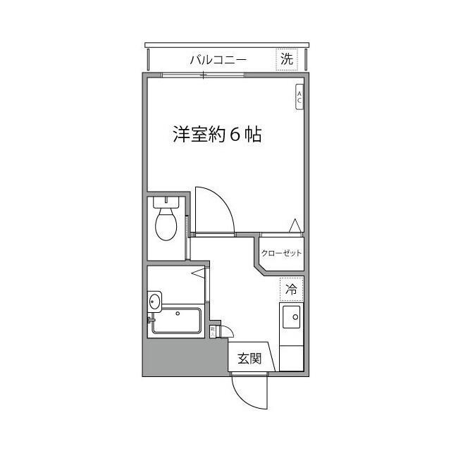 アリスヴィラ(1K/2階)の間取り写真
