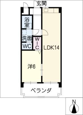 THE FIRST平針(1LDK/3階)の間取り写真