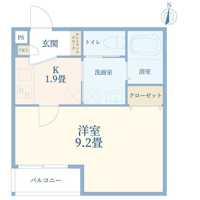 J-MAISON南浦和I(1K/2階)の間取り写真