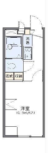 レオパレスリベルテ(1K/1階)の間取り写真