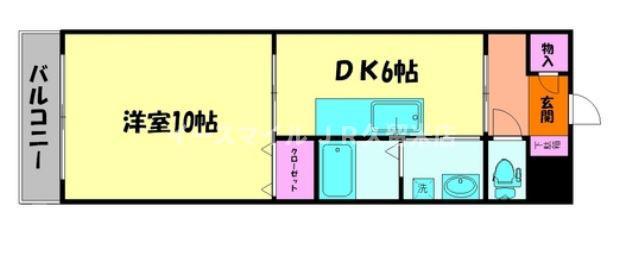 メゾンド梨花II(1DK/3階)の間取り写真