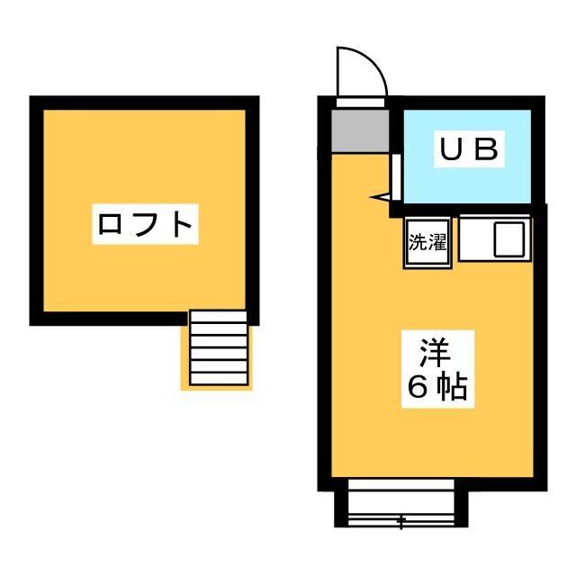 ユナイトステージ田町ロビン(ワンルーム/1階)の間取り写真