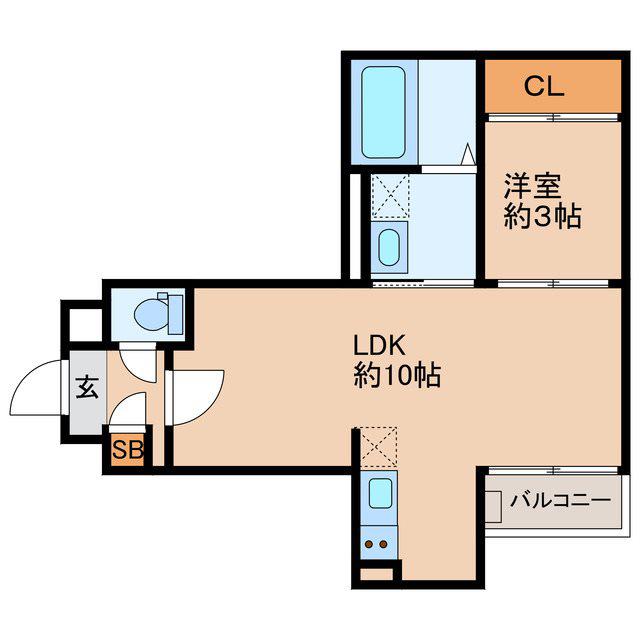 JACK YOKOTA III(1LDK/3階)の間取り写真