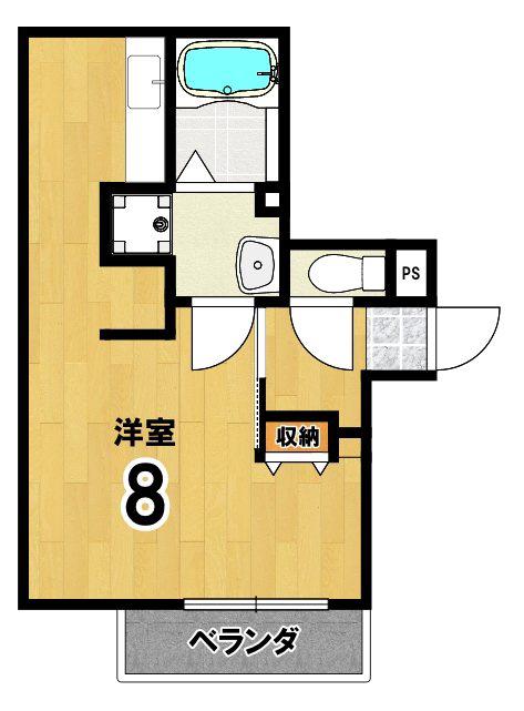 一乗寺北大丸町計画(ワンルーム/3階)の間取り写真