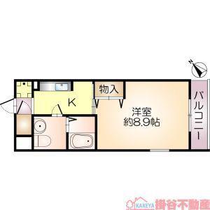 パストラル西中条(1K/2階)の間取り写真