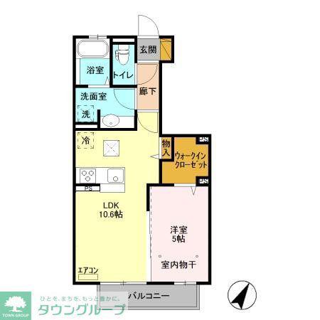 ラ・ルーチェ(1LDK/1階)の間取り写真