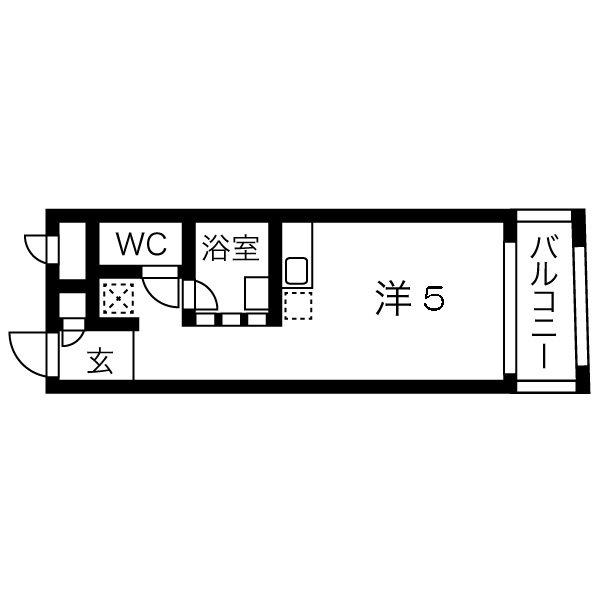 仙台リエゾン(ワンルーム/6階)の間取り写真