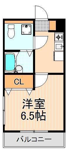 ワンステップ花畑(1K/2階)の間取り写真