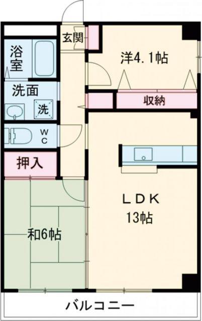 ガーデンヴィラ坂井(2LDK/3階)の間取り写真