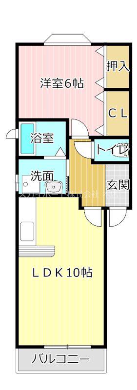 Sコープ(1LDK/1階)の間取り写真