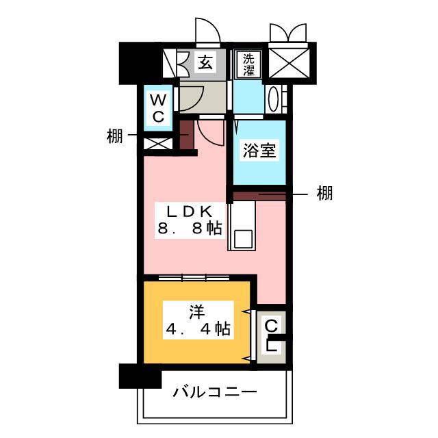 レトワール清水(1LDK/1階)の間取り写真