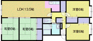 ドゥロワイヤル(4LDK/7階)の間取り写真