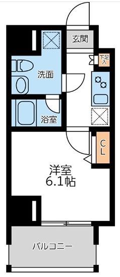 プライマル横濱平沼橋(1K/5階)の間取り写真