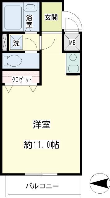 アーバンハイムZEN(ワンルーム/3階)の間取り写真