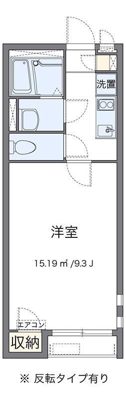 光彩サウス(1K/2階)の間取り写真