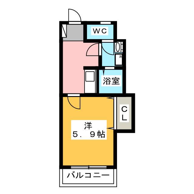 ホワイトコーポII(1K/1階)の間取り写真
