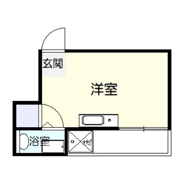 ヨーク浜寺(ワンルーム/4階)の間取り写真