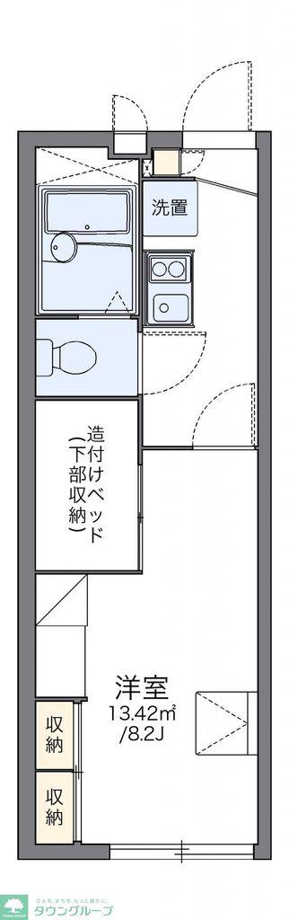 レオパレスPARTIRE(1K/2階)の間取り写真