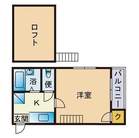 プルミエ(1K/2階)の間取り写真