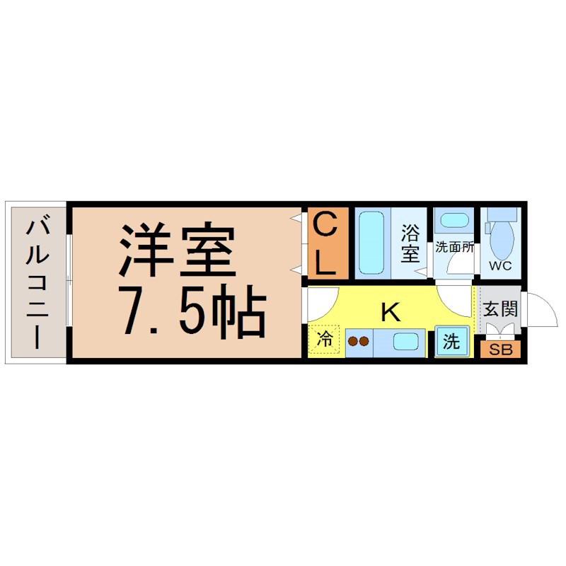 KDXレジデンス神宮前(1K/11階)の間取り写真