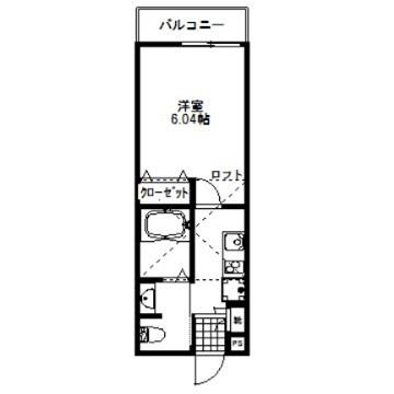 REAGE HIRAI(1K/2階)の間取り写真