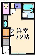 アイハラハイツ(ワンルーム/1階)の間取り写真