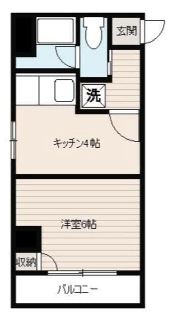 橋本ビル(1K/5階)の間取り写真