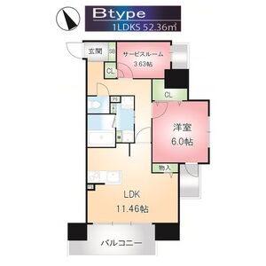 KAMIYA BLDG 東桜(2LDK/11階)の間取り写真