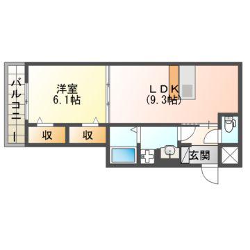 アイル大久保(1LDK/1階)の間取り写真