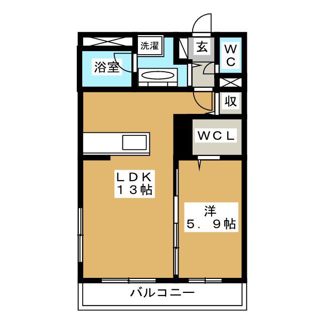 ブレインエテルナーレ(1LDK/1階)の間取り写真