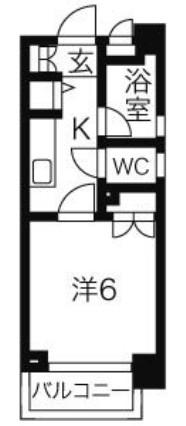 アプレシティ三田(1K/5階)の間取り写真