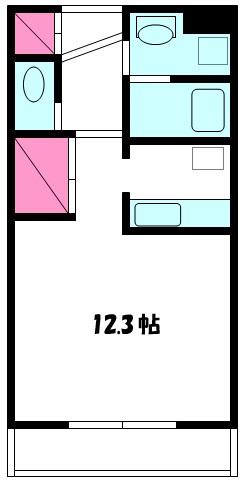 エクセレンテ壱番館(ワンルーム/2階)の間取り写真