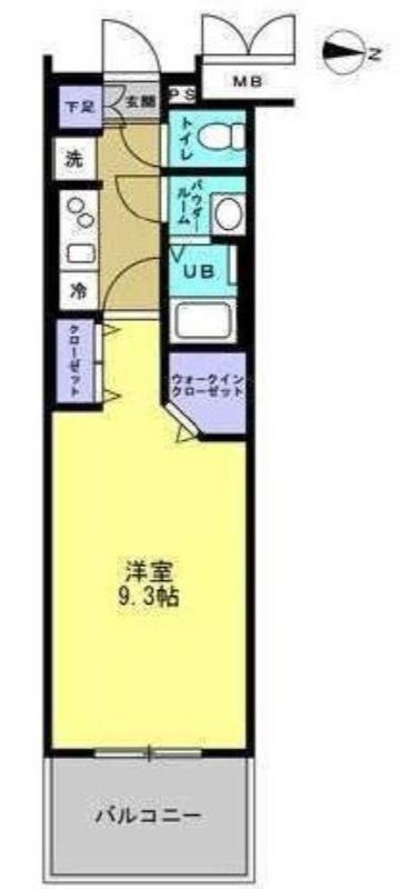 パルティール高畑(1K/2階)の間取り写真