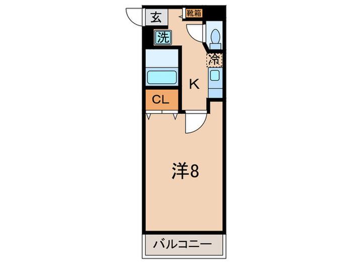ニューカースル伊藤(1K/3階)の間取り写真