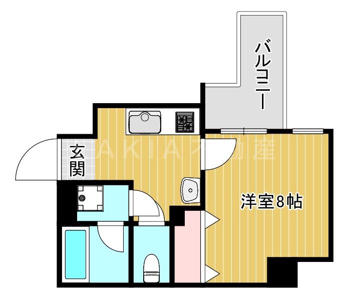 FOREST NAMBA(1K/7階)の間取り写真