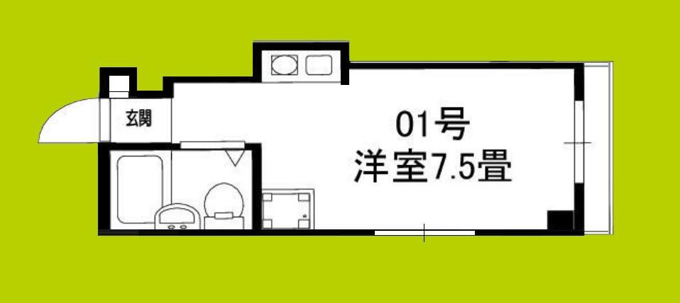 サンクス林(ワンルーム/4階)の間取り写真