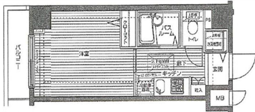 トーシンフェニックス沼袋(1K/2階)の間取り写真