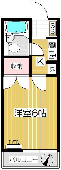 ガーデンヒルズ辻(1K/1階)の間取り写真
