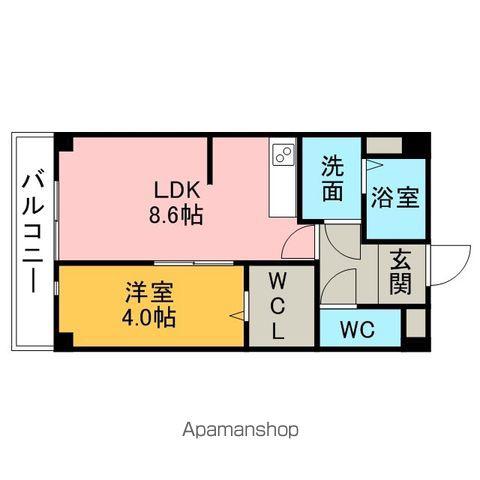 ベルドミールA(1LDK/3階)の間取り写真