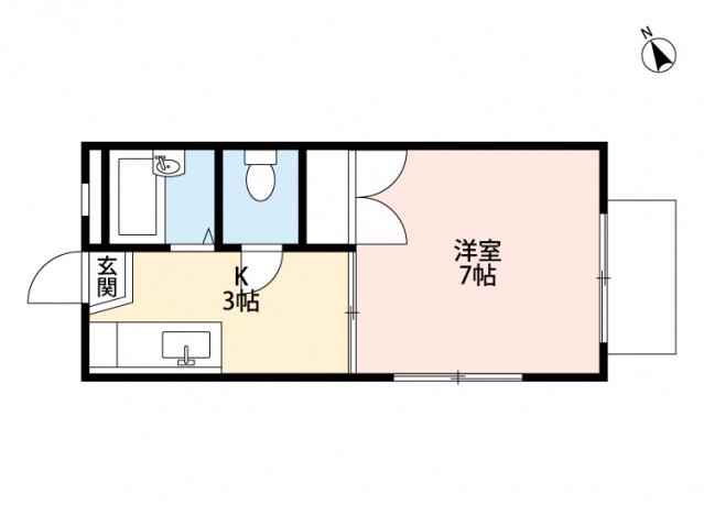 サマックスアコールグラン(1K/2階)の間取り写真