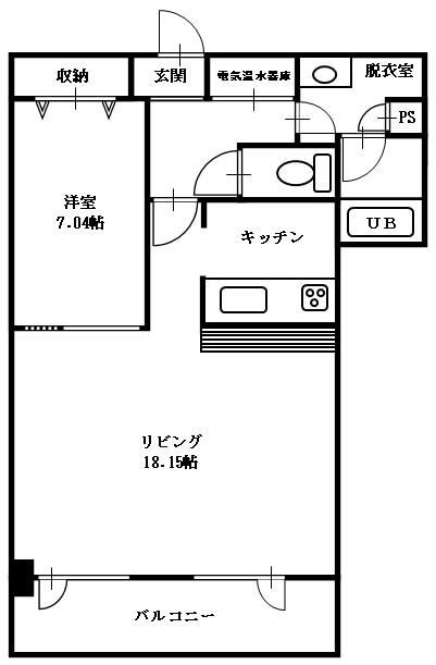 N120(1LDK/2階)の間取り写真