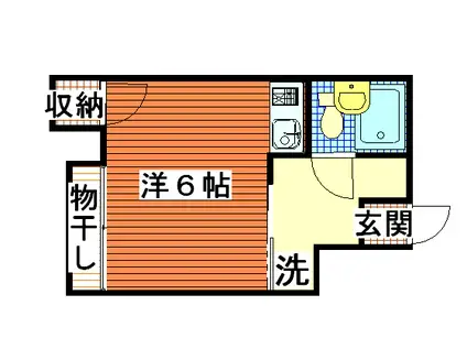 サンホーム(ワンルーム/1階)の間取り写真