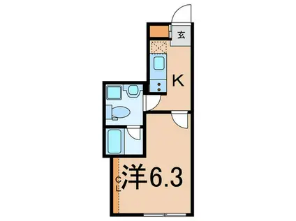 Y・S BUIL 横濱(1K/1階)の間取り写真