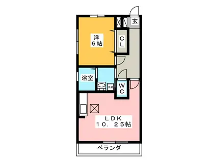 ソフィア三反田(1LDK/1階)の間取り写真